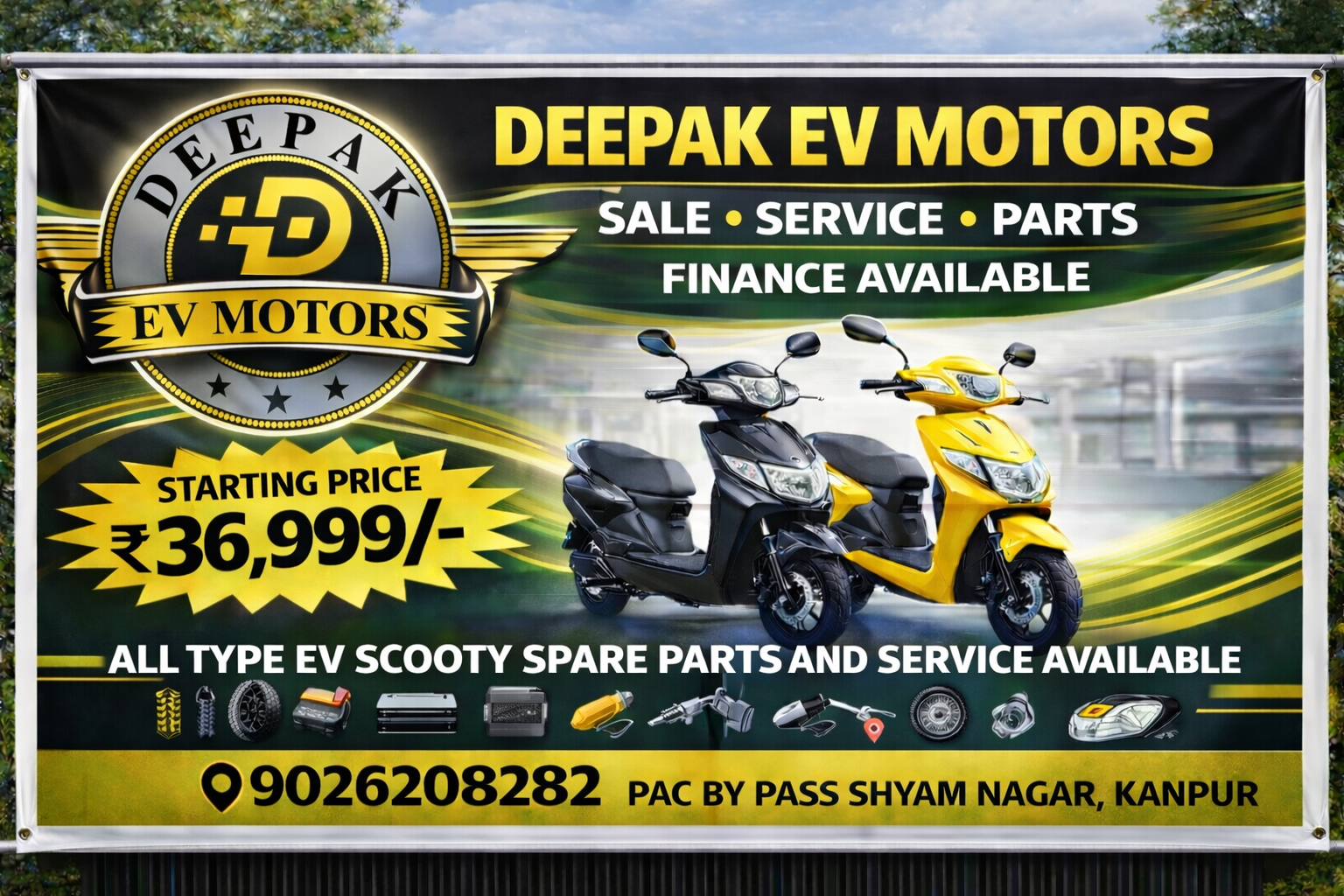 Deepak EV Motors sale banner